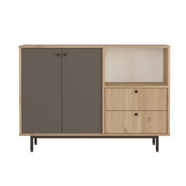 Hanah Home Armario Multiusos RE2-SA Roble y Antracita